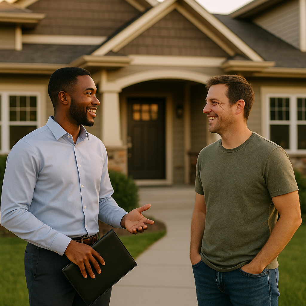 Your Bismarck Landian listing agent meeting a client