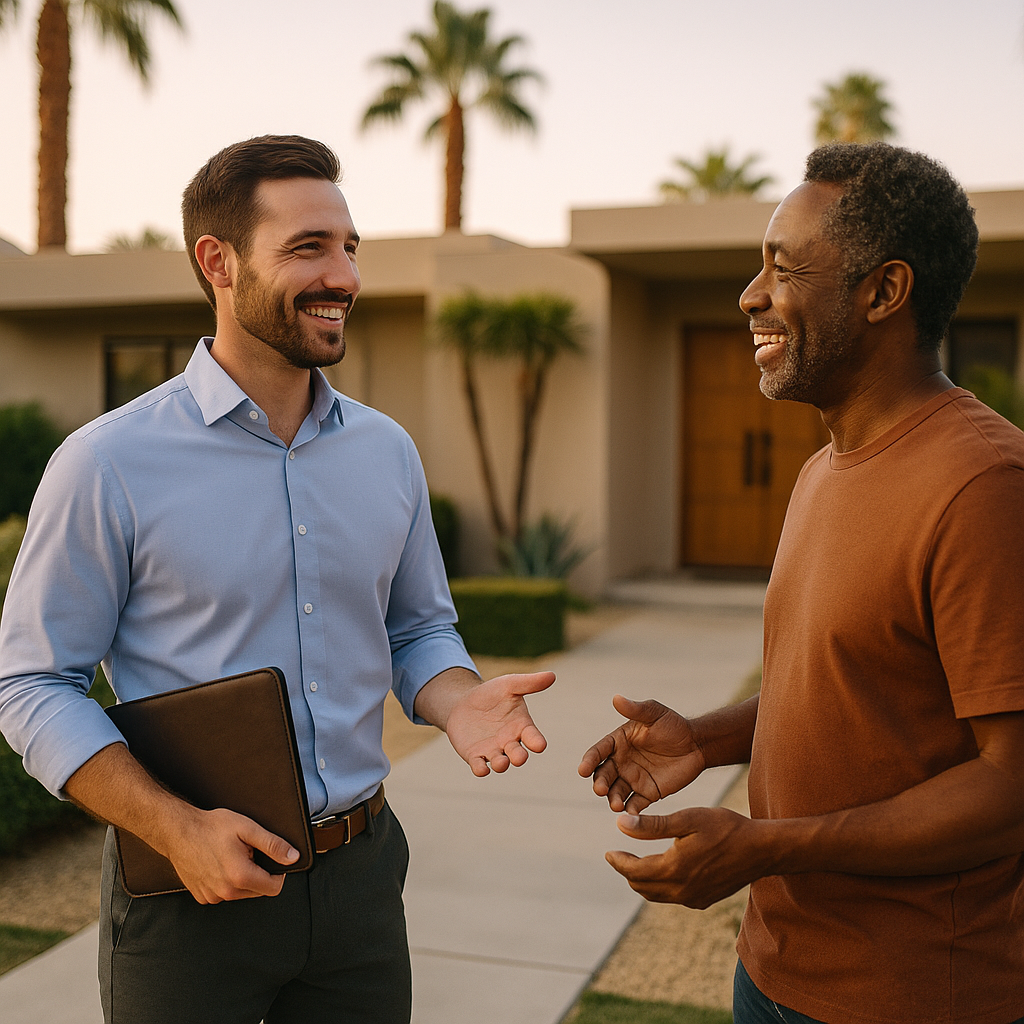 Your Palm Springs Landian listing agent meeting a client