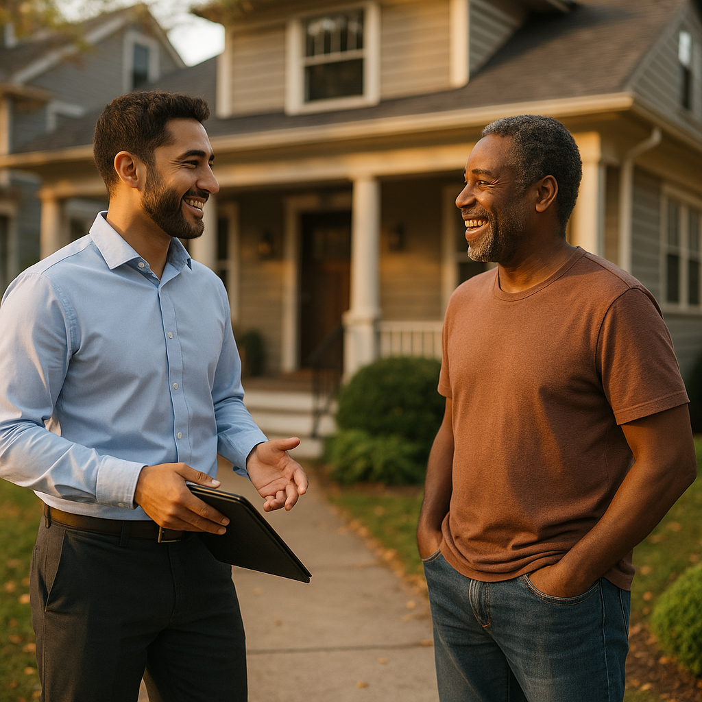 Your New Haven Landian listing agent meeting a client