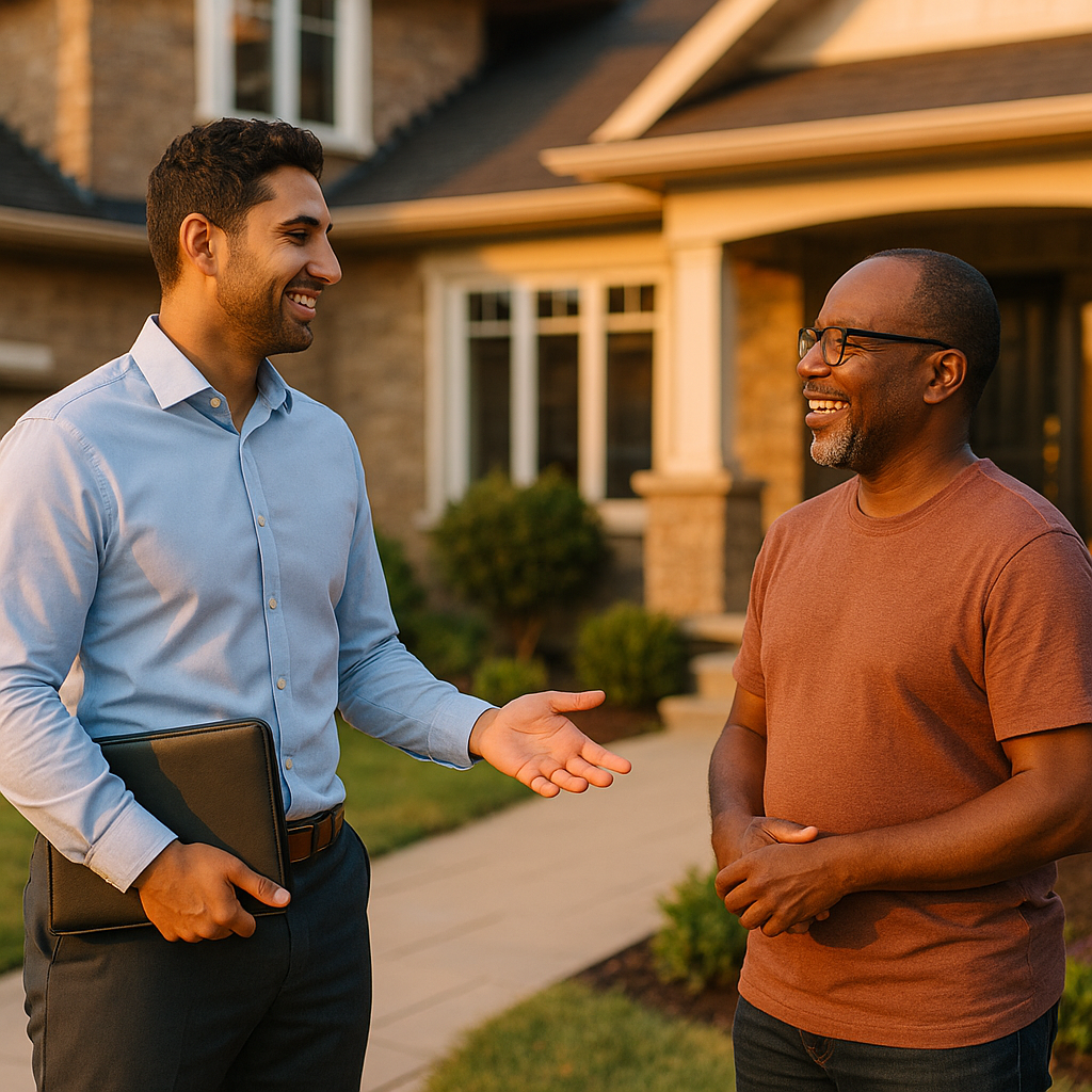 Your Kitchener Landian listing agent meeting a client