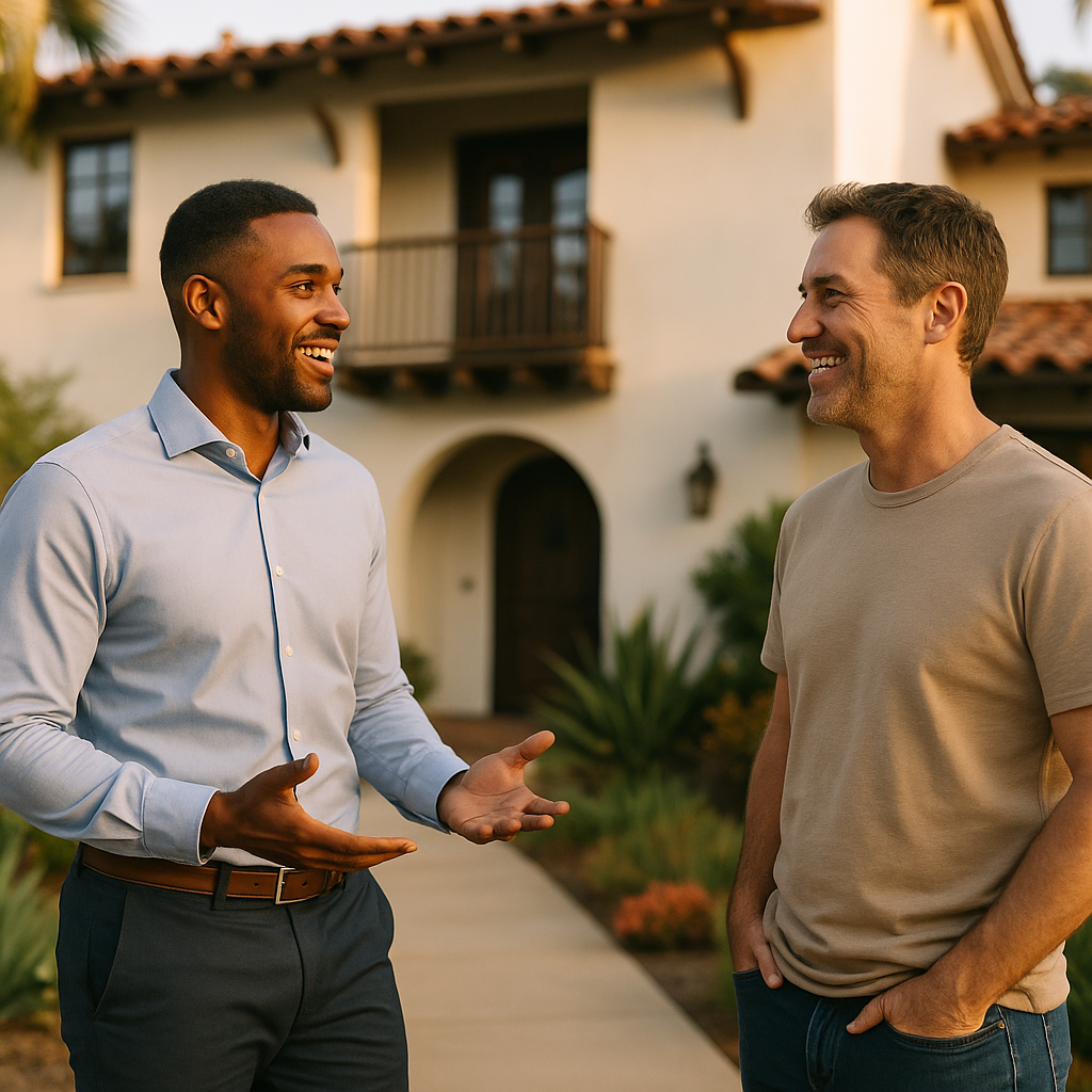 Your Santa Barbara Landian listing agent meeting a client