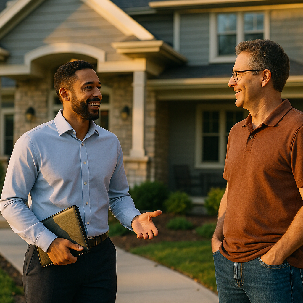 Your Madison Landian listing agent meeting a client