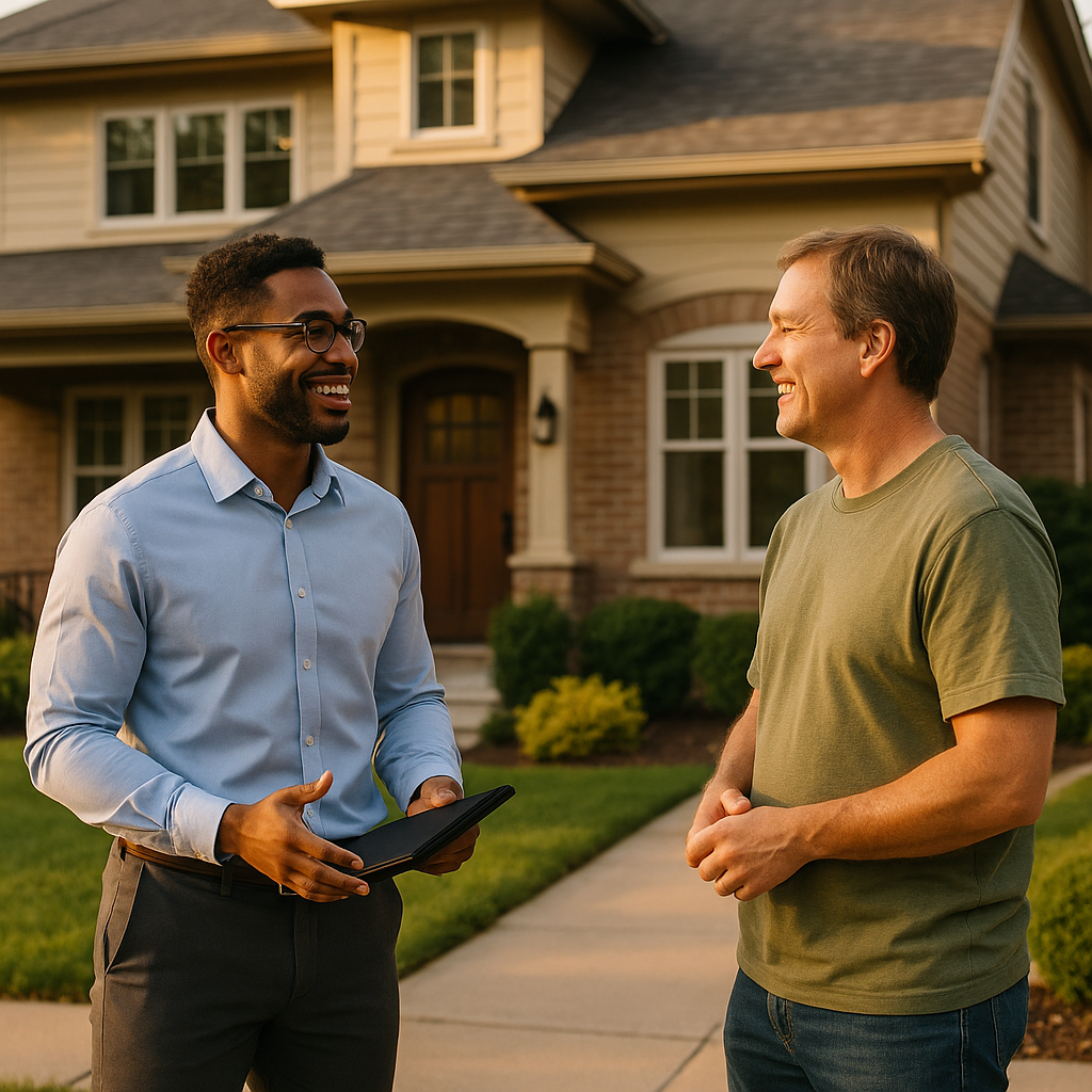 Your Dubuque Landian listing agent meeting a client