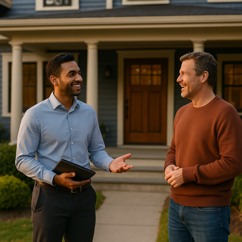Your Portland Landian listing agent meeting a client