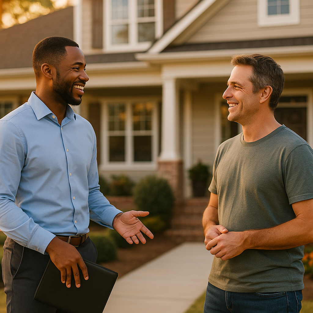 Your Wilmington Landian listing agent meeting a client