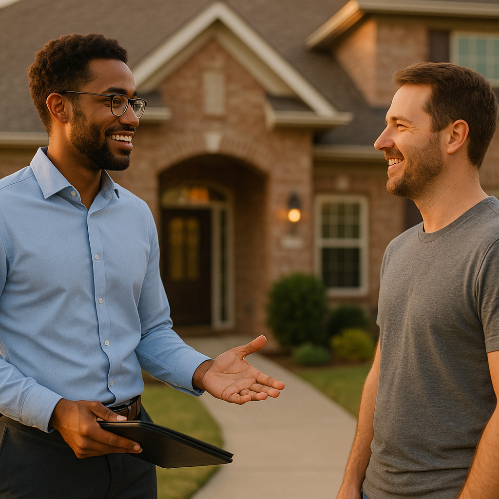Your Fayetteville Landian listing agent meeting a client