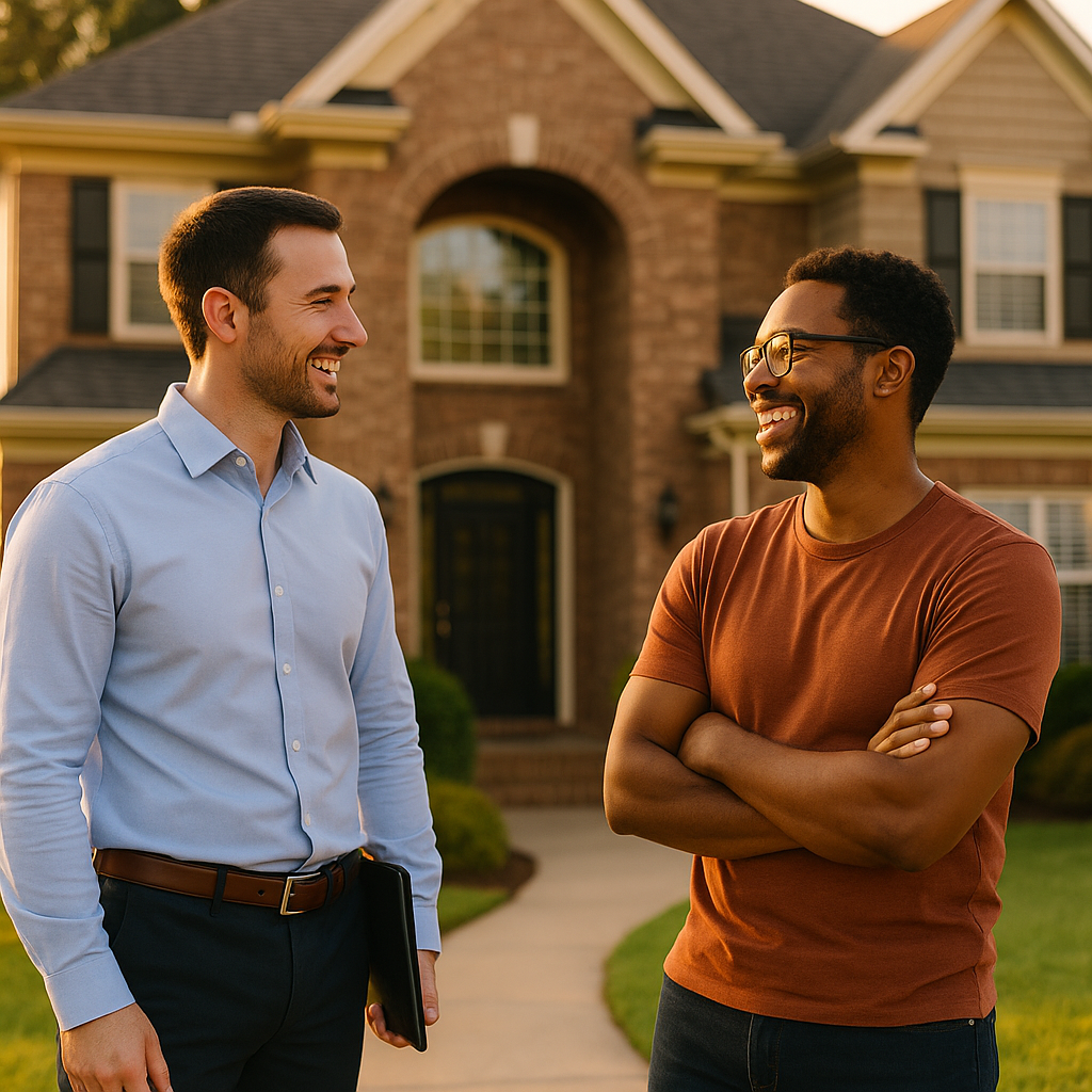 Your Greensboro Landian listing agent meeting a client