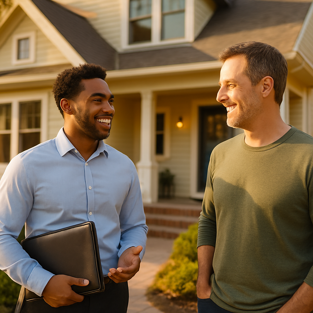 Your Burlington Landian listing agent meeting a client