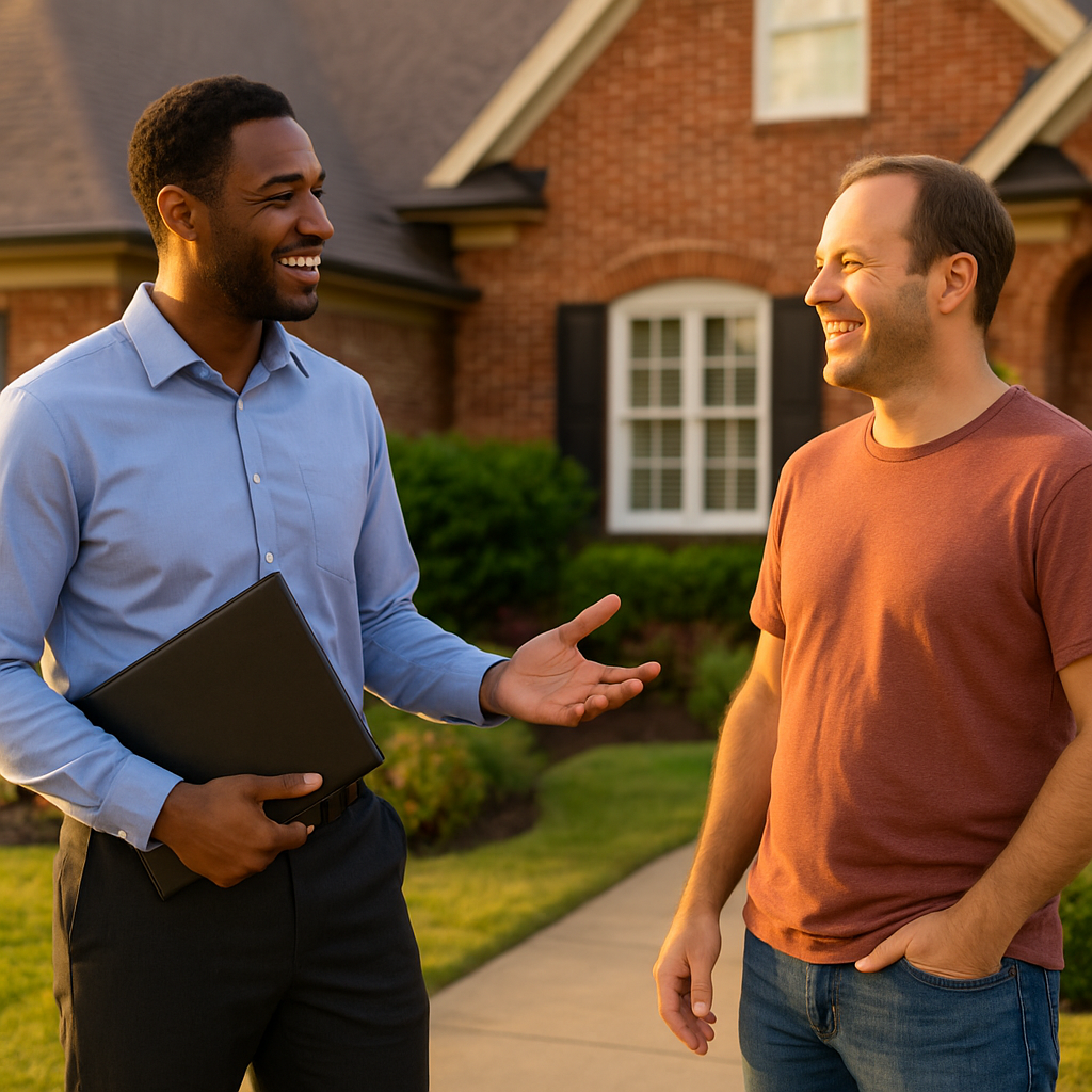 Your Shreveport Landian listing agent meeting a client