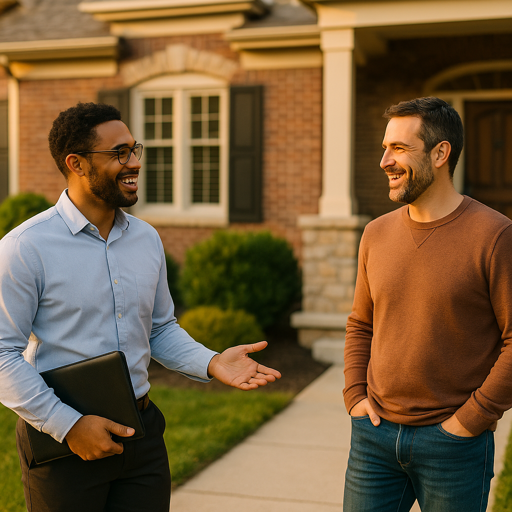 Your Harrisburg Landian listing agent meeting a client