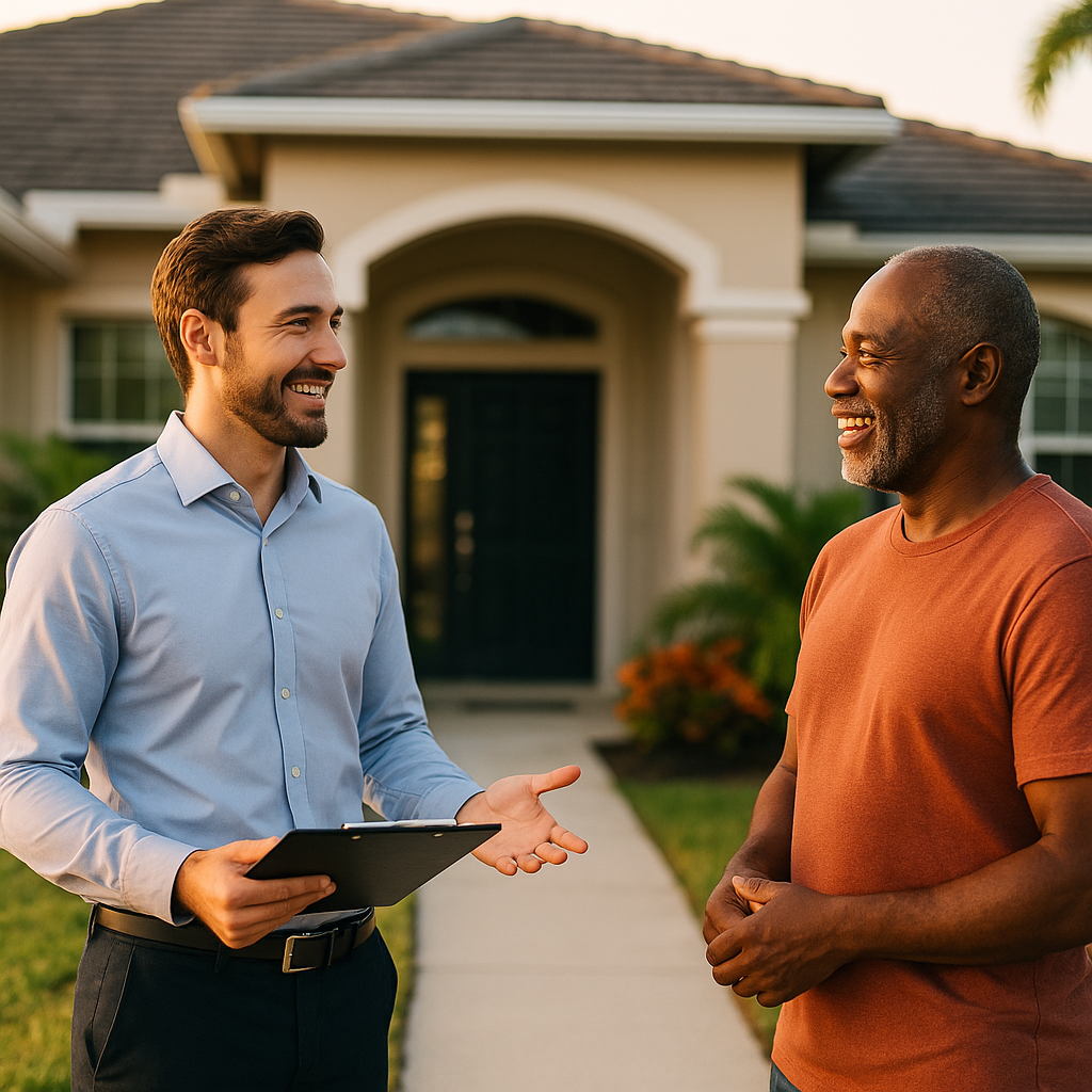Your Port St. Lucie Landian listing agent meeting a client