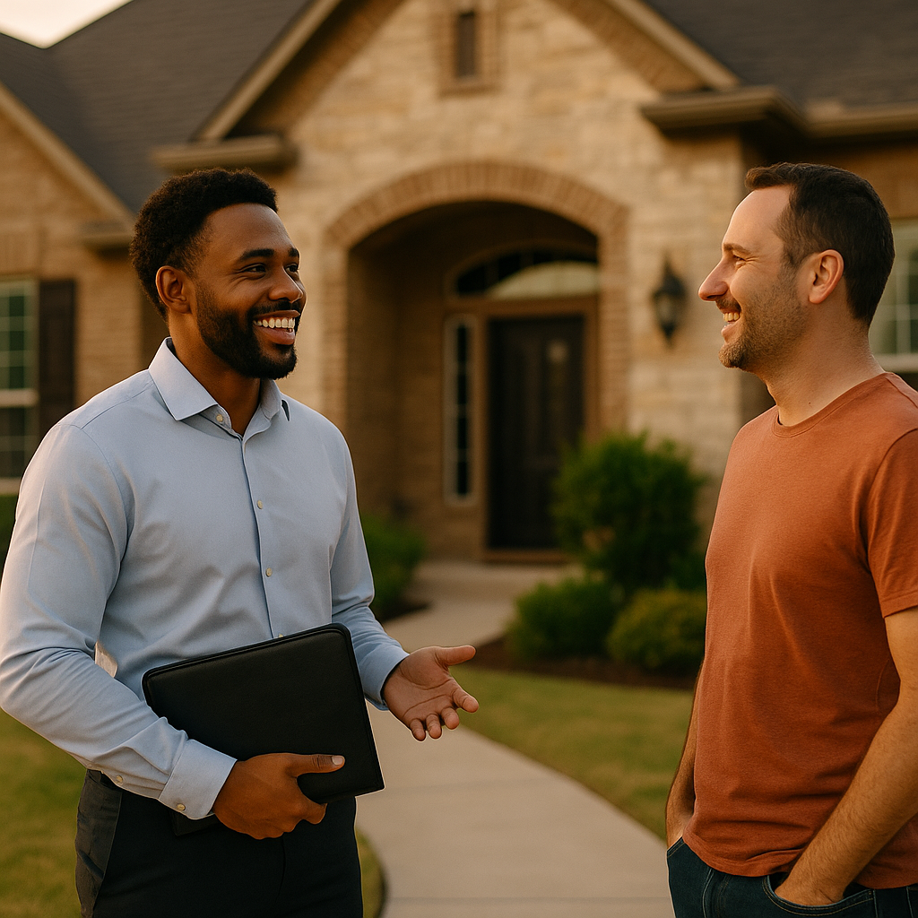 Your College Station Landian listing agent meeting a client