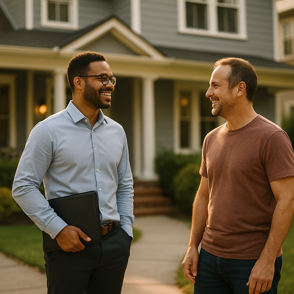 Your Albany Landian listing agent meeting a client