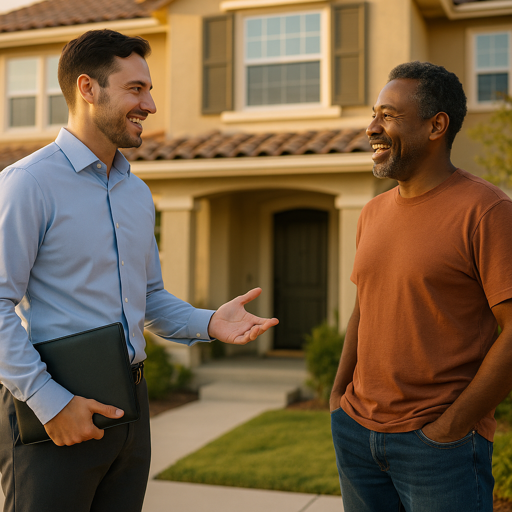 Your San Bernardino Landian listing agent meeting a client