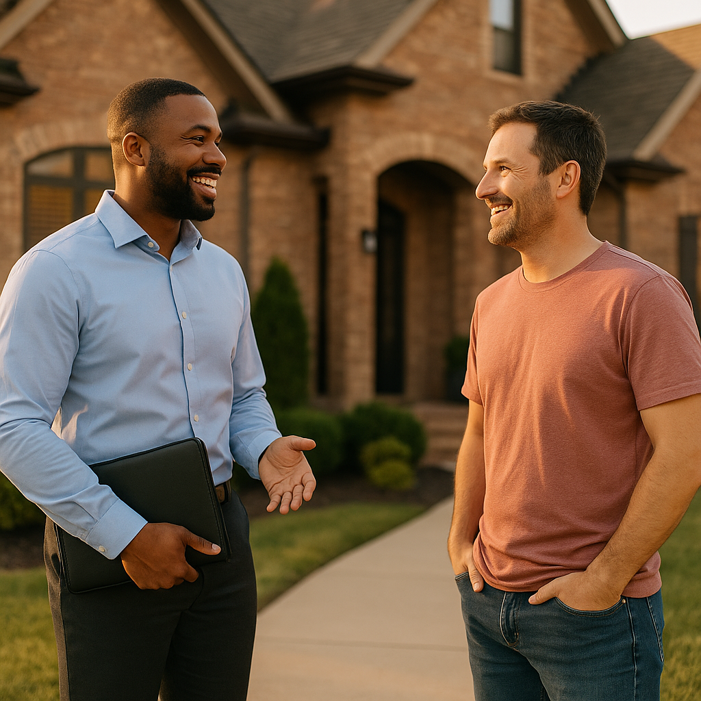 Your Clarksville Landian listing agent meeting a client