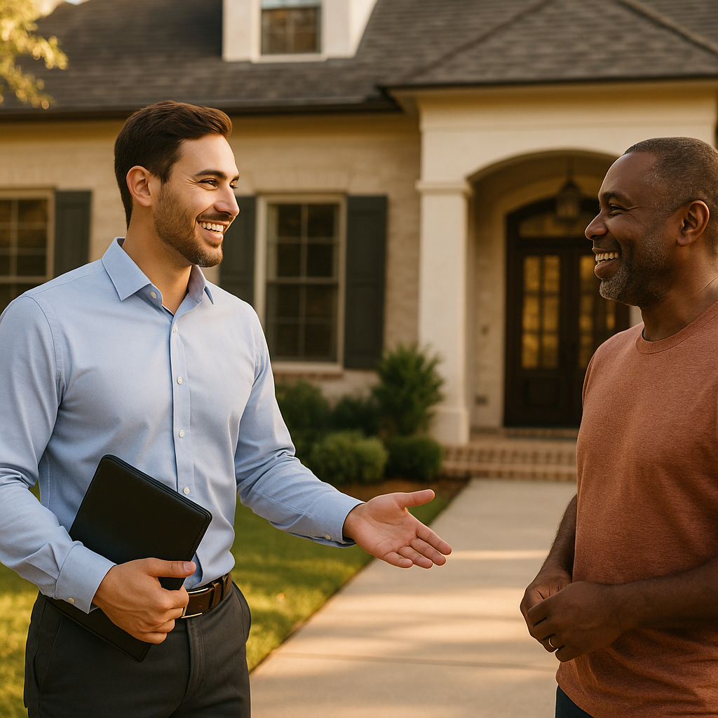 Your Lafayette Landian listing agent meeting a client