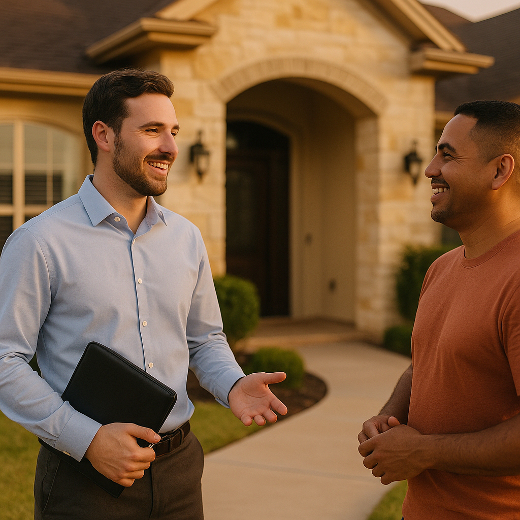 Your McAllen Landian listing agent meeting a client