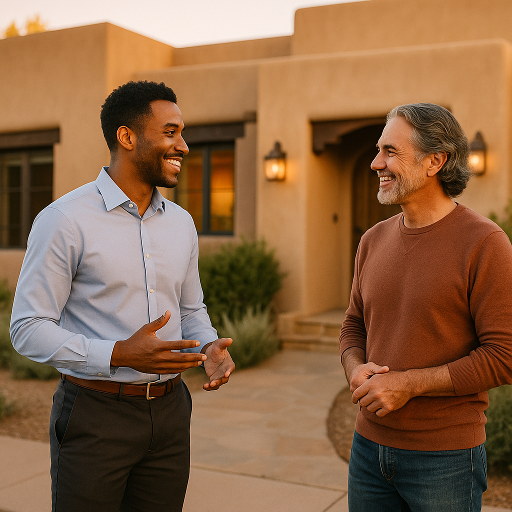 Your Santa Fe Landian listing agent meeting a client