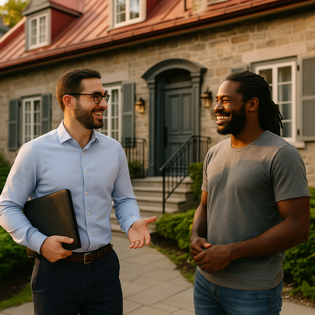 Votre courtier inscripteur Landian de Québec rencontre un client
