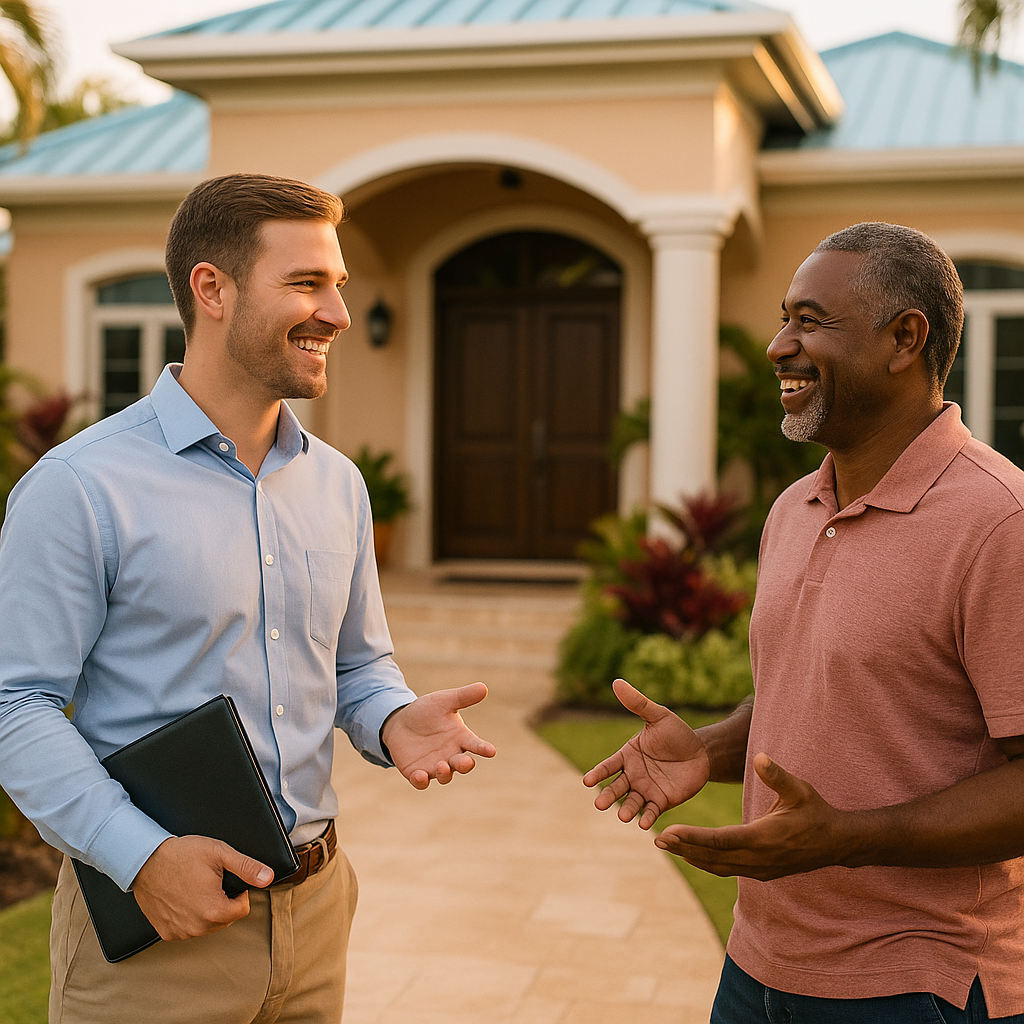 Your St Thomas Landian listing agent meeting a client