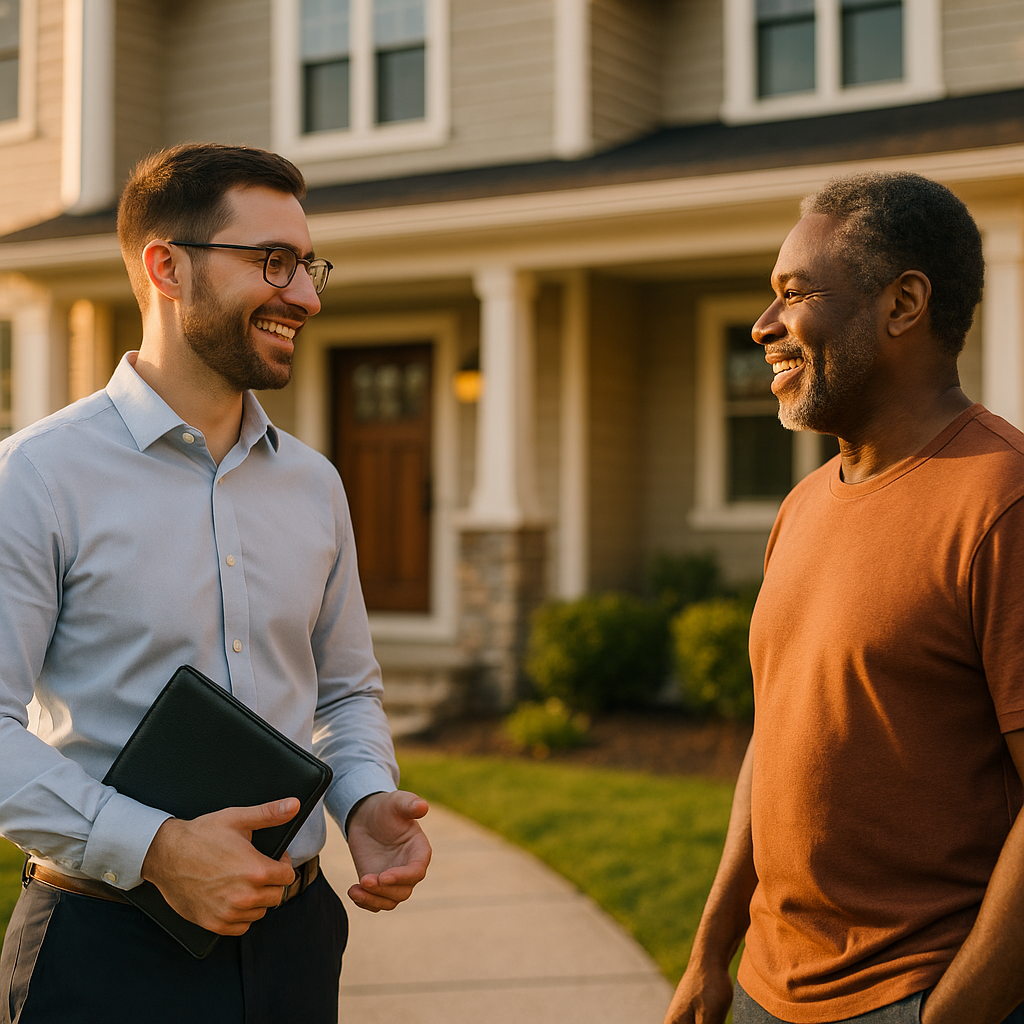 Your Worcester Landian listing agent meeting a client