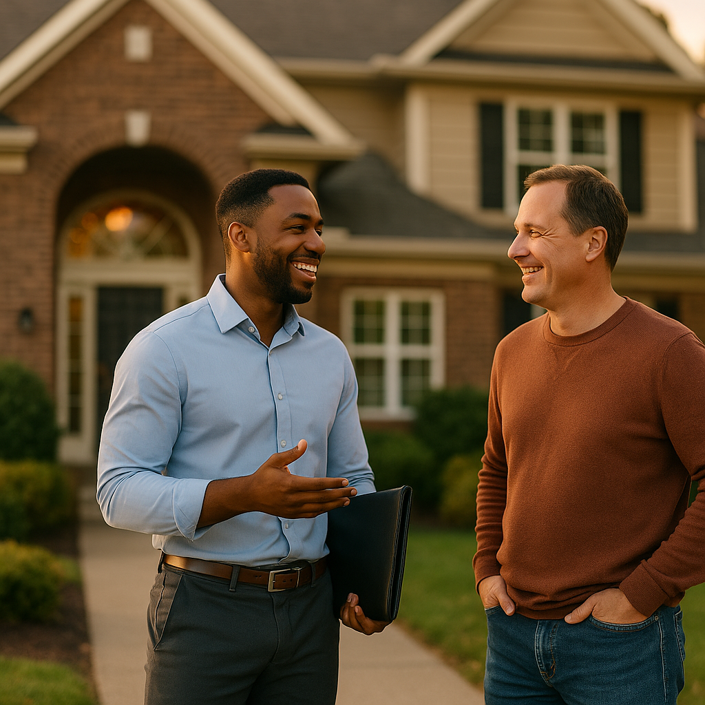 Your Evansville Landian listing agent meeting a client