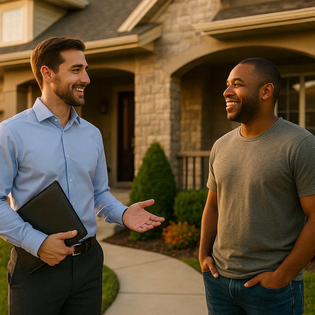 Your Orem Landian listing agent meeting a client