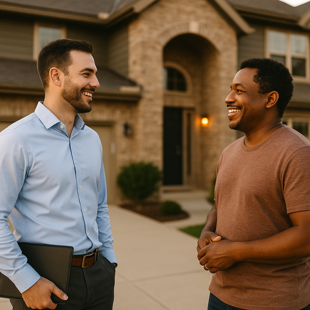 Your Rockford Landian listing agent meeting a client