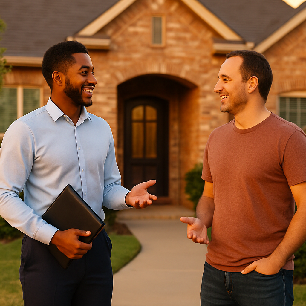 Your Lubbock Landian listing agent meeting a client