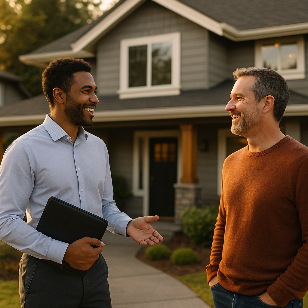 Your Eugene Landian listing agent meeting a client