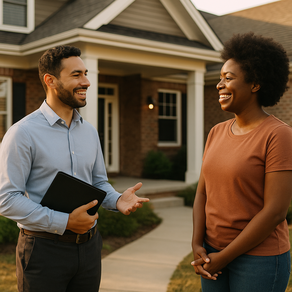 Your Fredericton Landian listing agent meeting a client