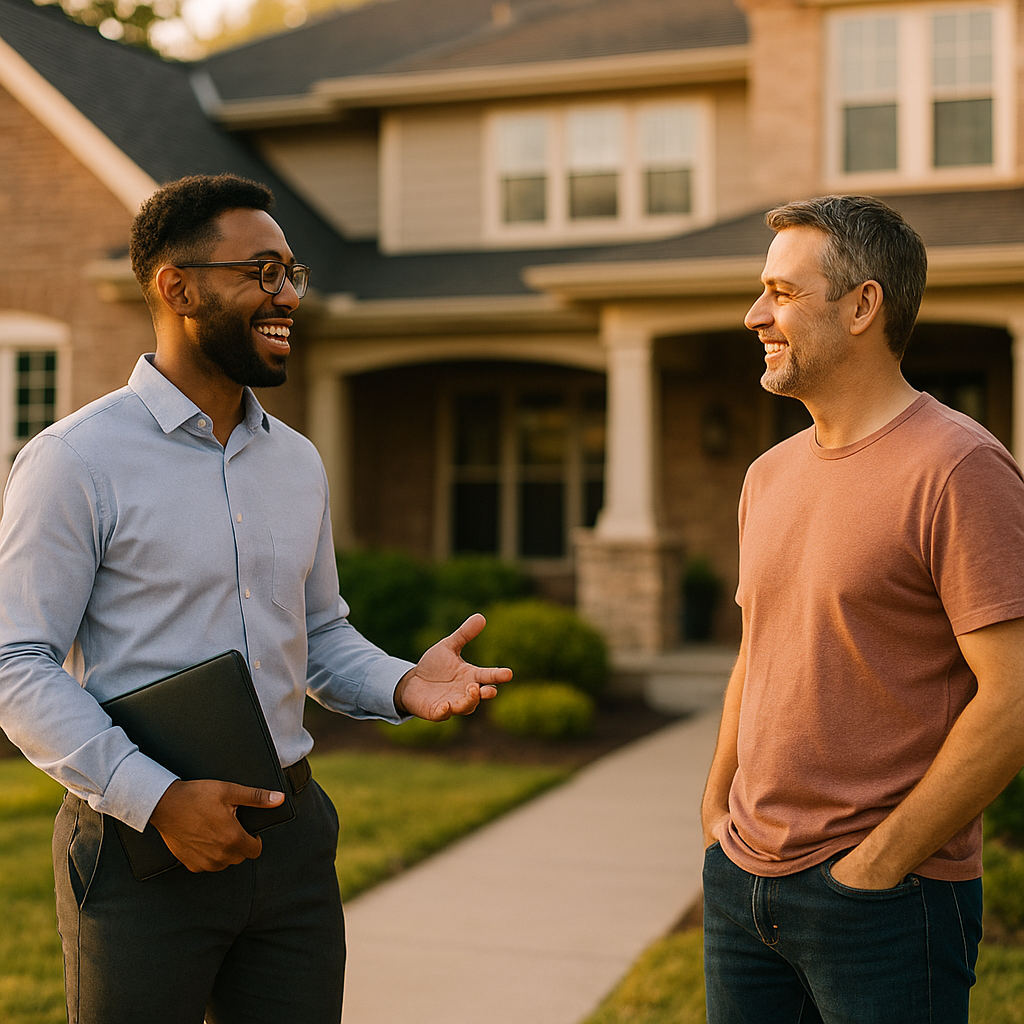 Your Dayton Landian listing agent meeting a client
