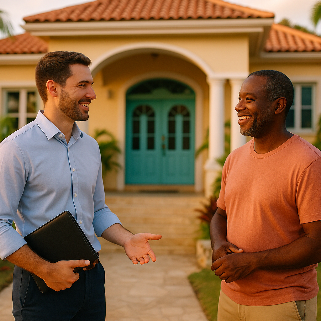 Your Saint Thomas Landian listing agent meeting a client
