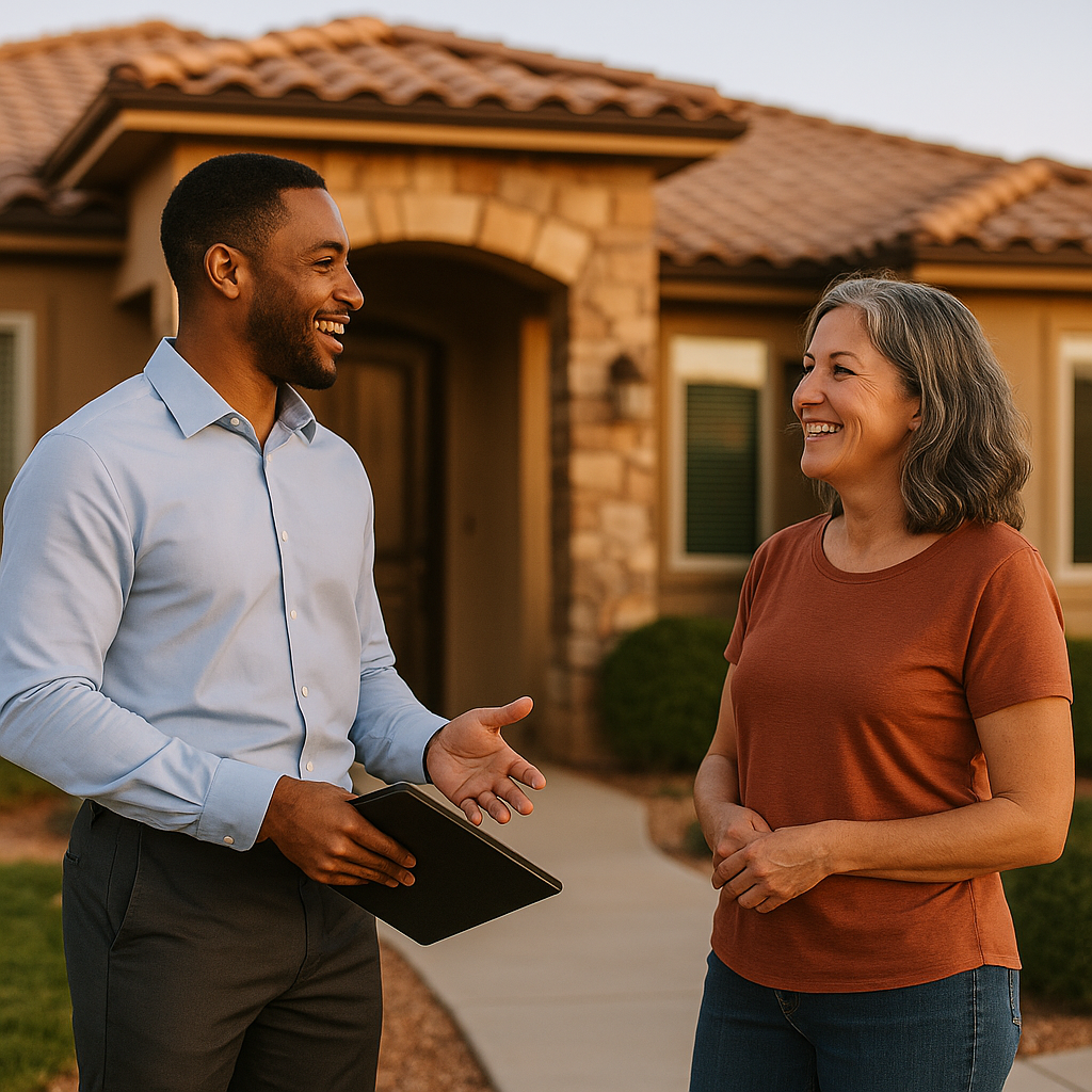 Your St. George Landian listing agent meeting a client