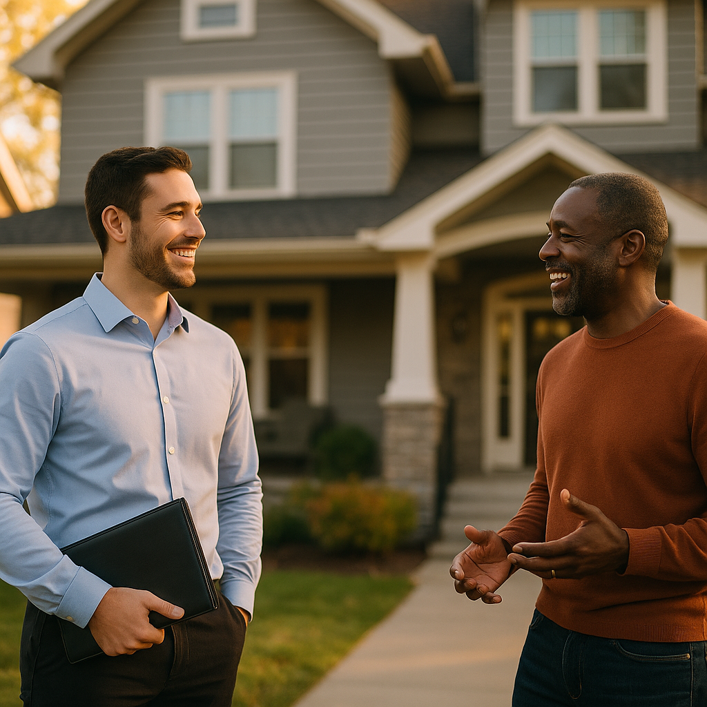 Your Syracuse Landian listing agent meeting a client