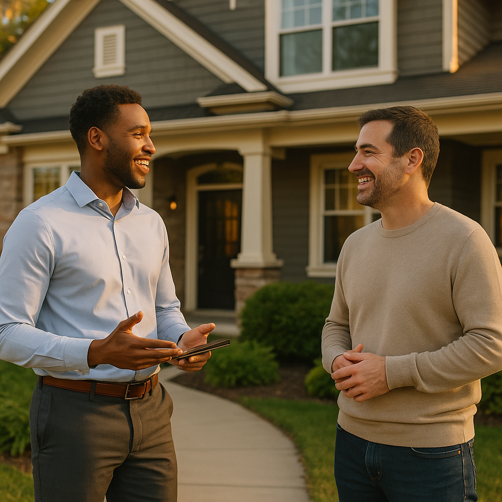 Your Akron Landian listing agent meeting a client