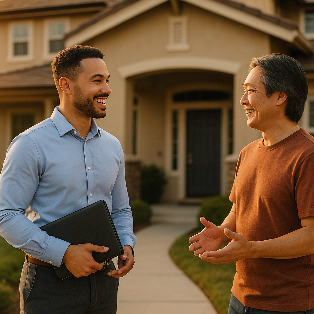 Your Modesto Landian listing agent meeting a client