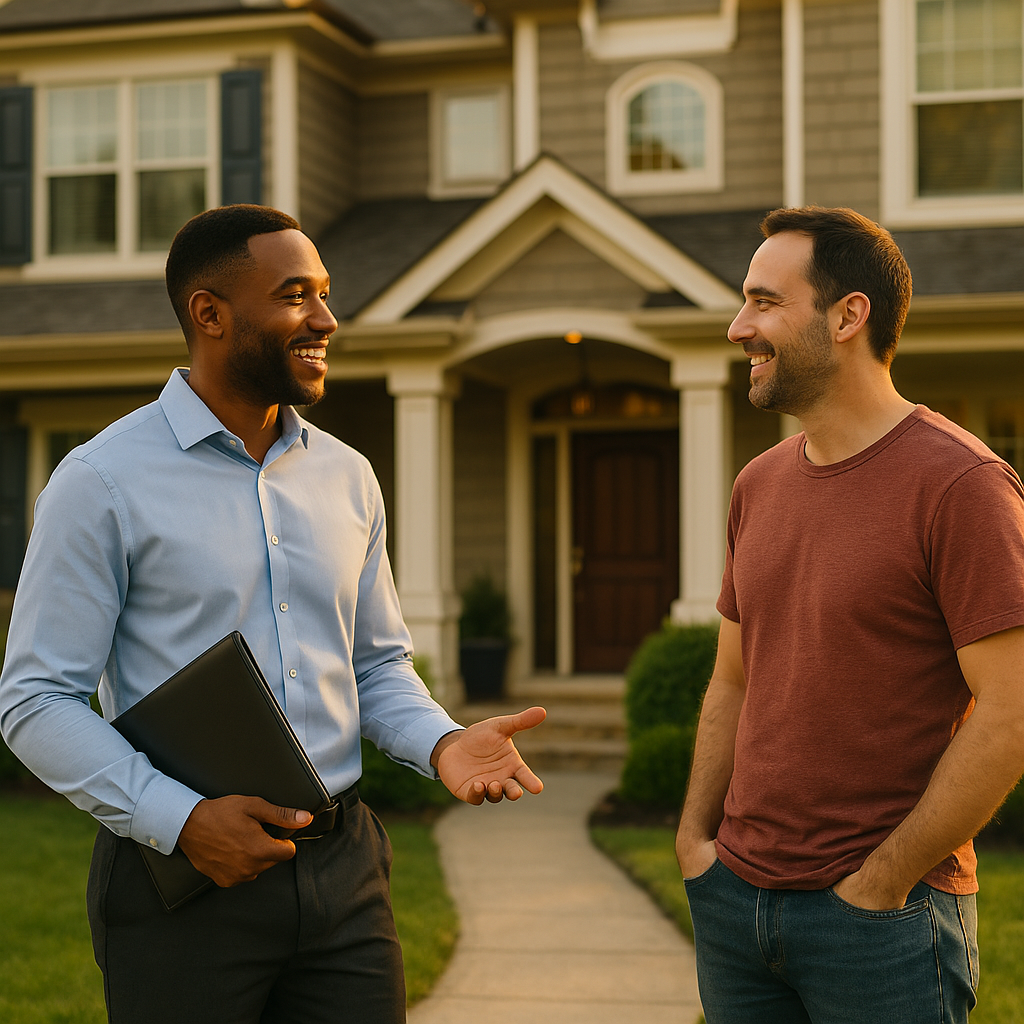 Your New City Landian listing agent meeting a client