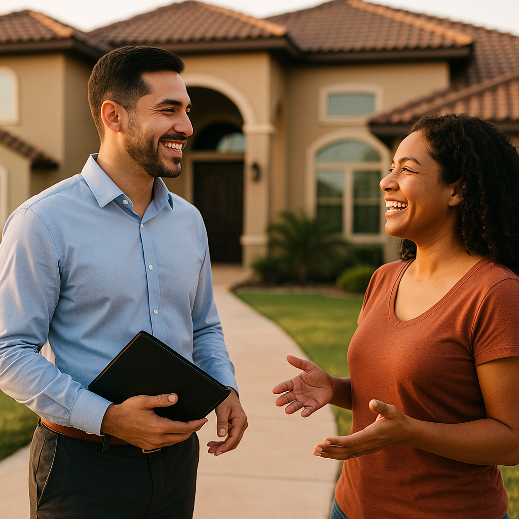 Your Laredo Landian listing agent meeting a client
