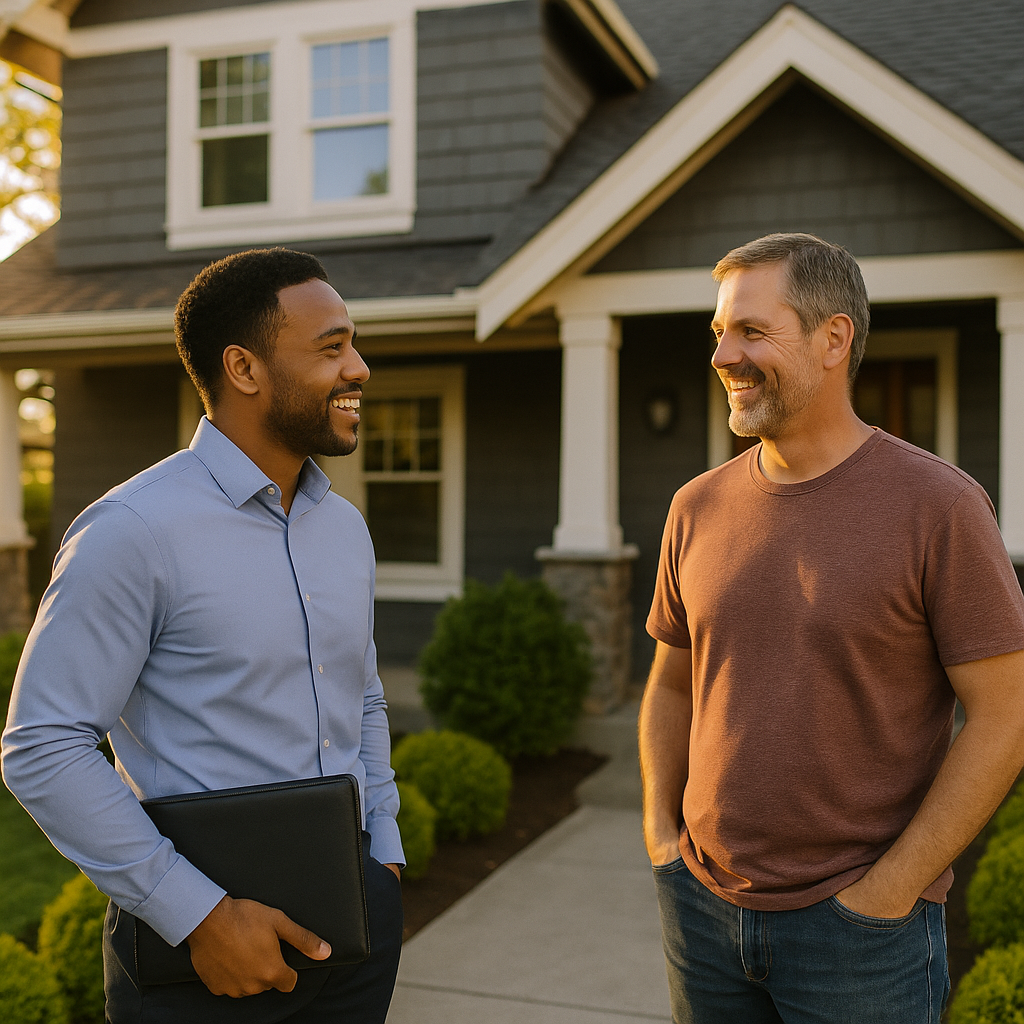 Your Salem Landian listing agent meeting a client