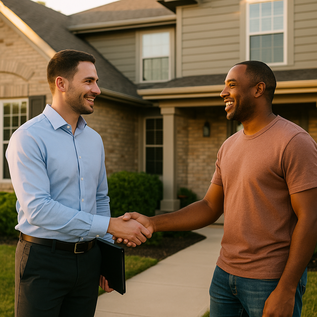 Your Fort Wayne Landian listing agent meeting a client