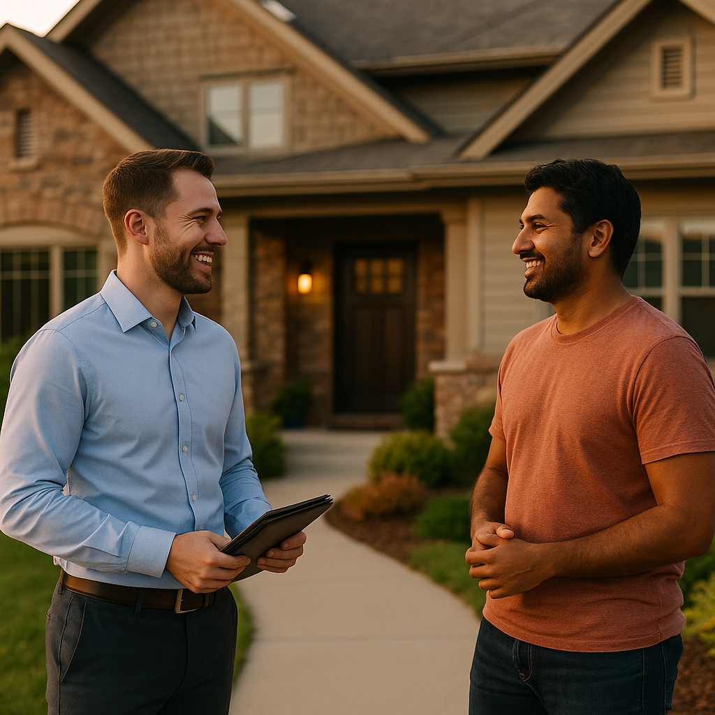 Your Ogden Landian listing agent meeting a client