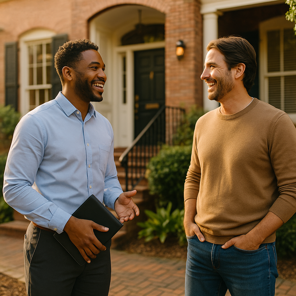 Your Savannah Landian listing agent meeting a client